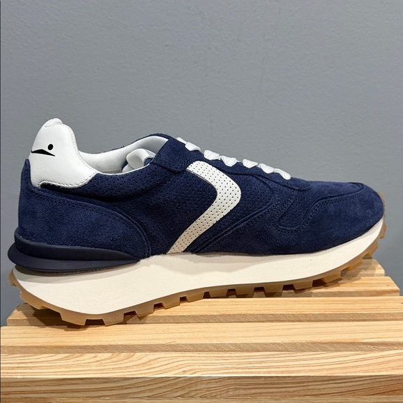 Voile Blanche Navy Suede Sneakers EU 37 / US 6.5 Italian Designer - Picture 7 of 10